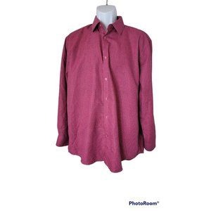 Black Label by Ruffini Red Button Down Shirt Size XL EUC